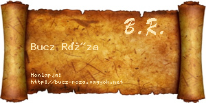 Bucz Róza névjegykártya